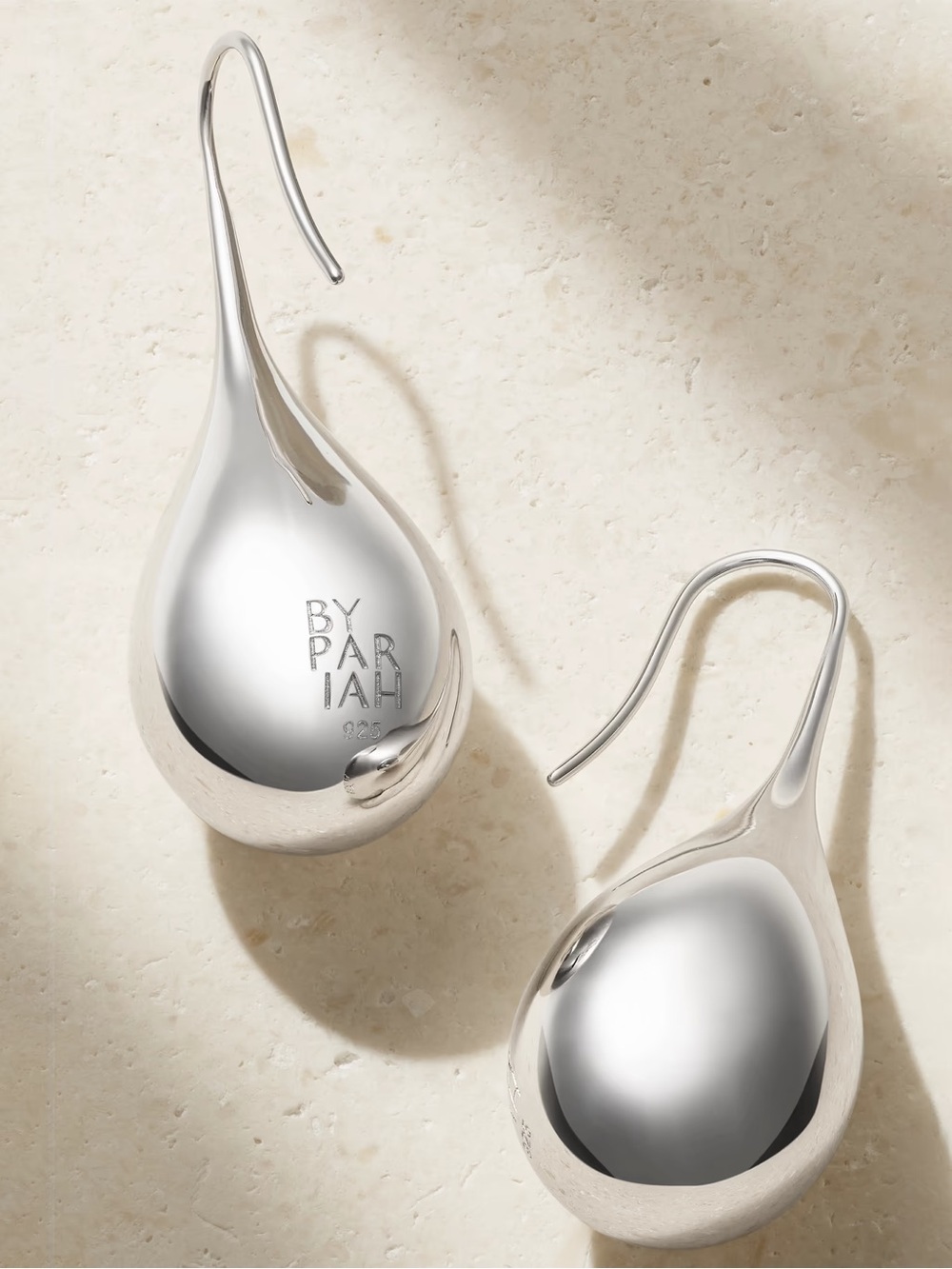 By Pariah Large Drop Recycled Sterling Silver